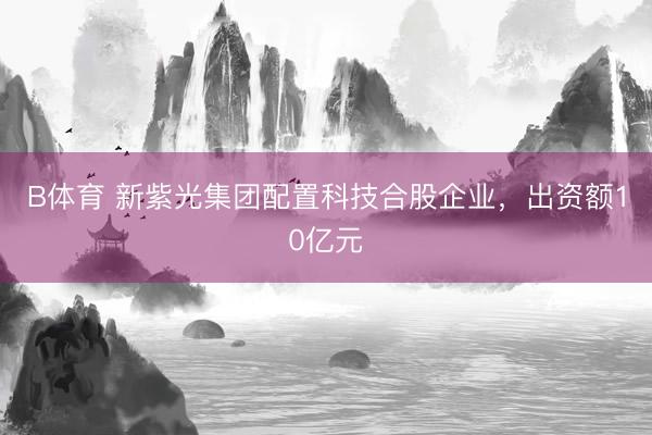 B体育 新紫光集团配置科技合股企业，出资额10亿元